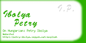 ibolya petry business card